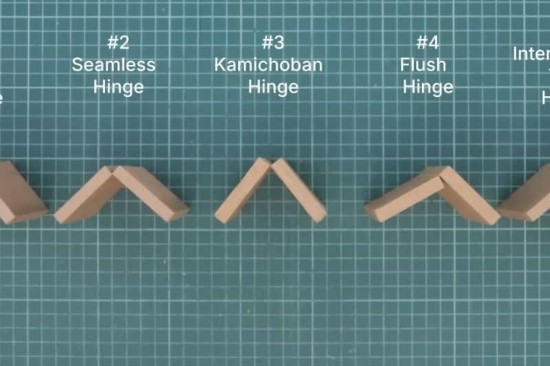 Five Different Styles of Cardboard Hinges