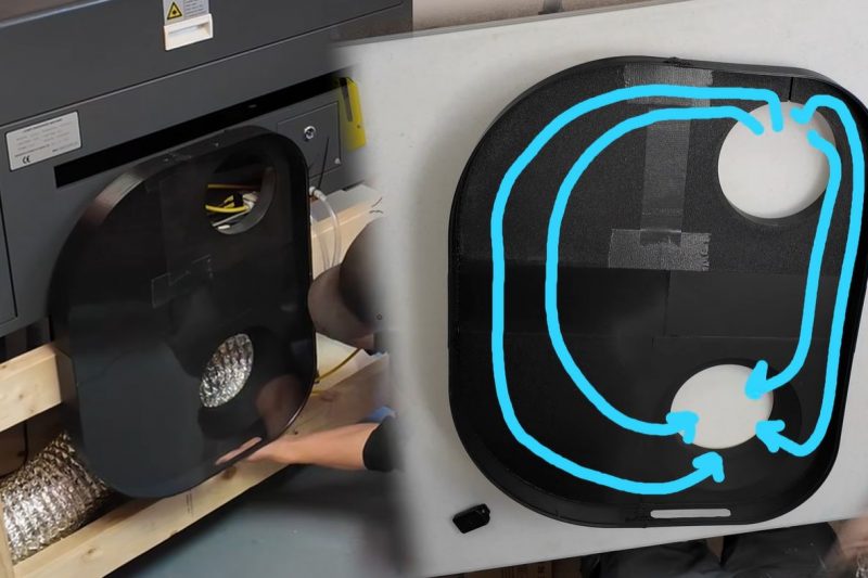 Flattening the Exhaust of a Laser Cutter to Save Space